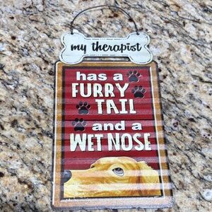 Dog-Themed Wall Sign with Humorous Quote